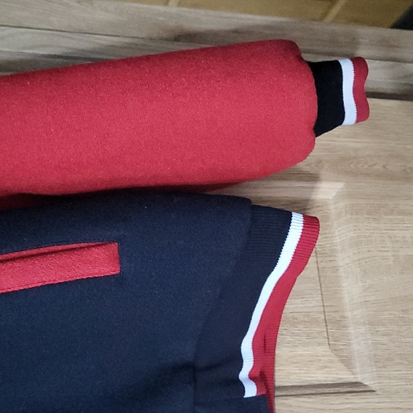 Vintage Red Dog beer varsity jacket M Black bulldog mascot womens youth L - Picture 3 of 10